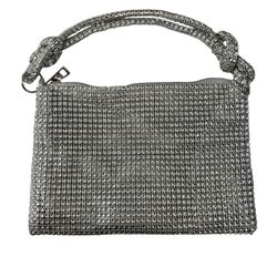 Rhinestone Silver Purse Sparkly Handbag
