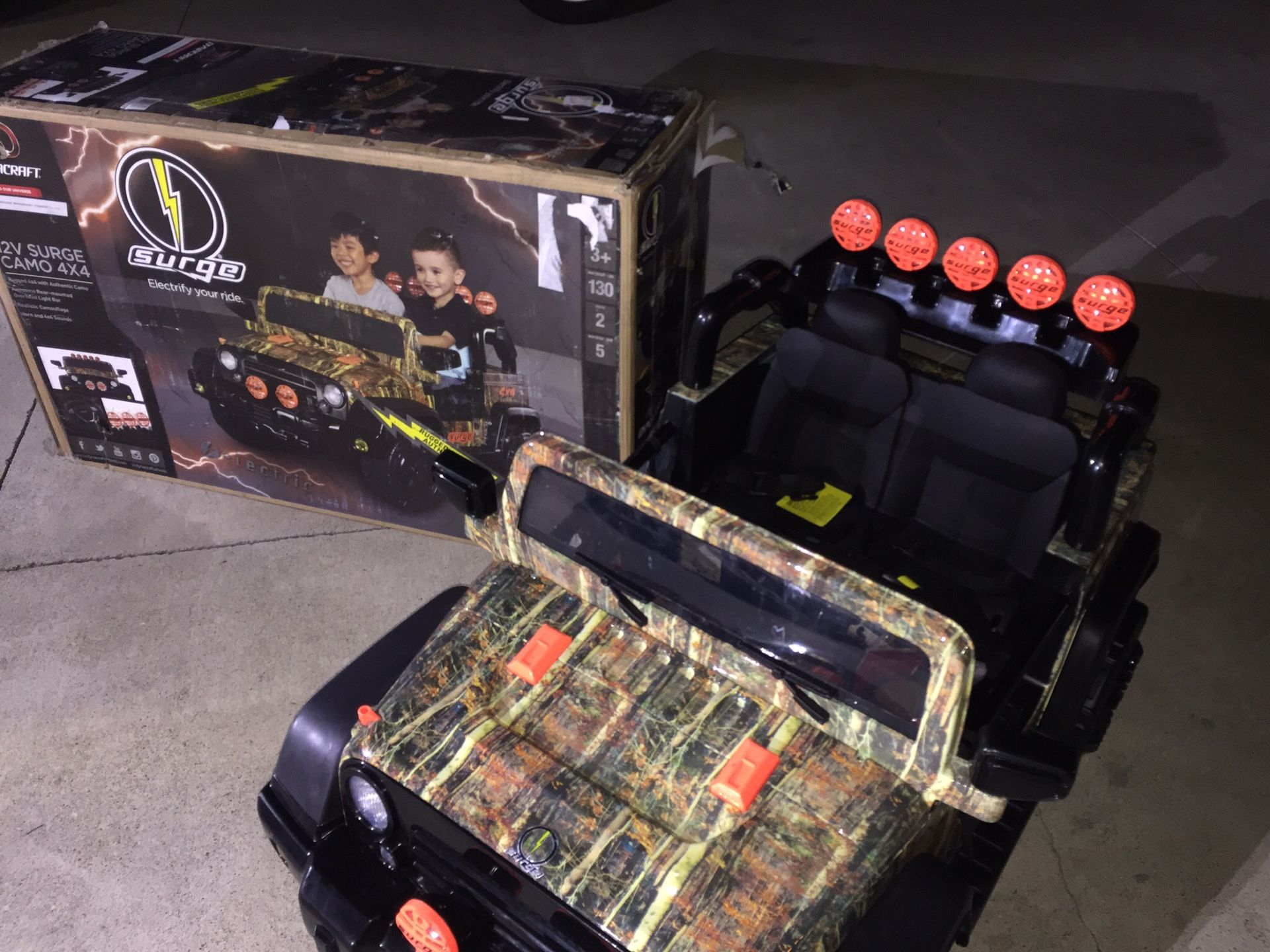 BRAND NEW Camo Army Jeep 12volt electric kids ride on cars power wheels