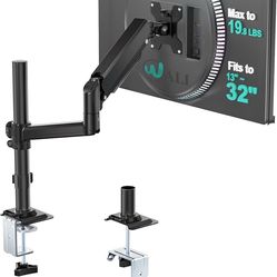 Single Monitor Arm 13-32 Inch, Single Monitor Mount, Vesa Desk Mount up to 19.8lbs Single Monitor Stand with Clamp, VESA 75x75mm or 100x100mm Compatib