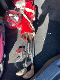 Free  vintage kids golf clubs with bag
