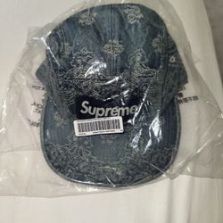 SUPREME BANDANA JACQUARD HAT BLUE DENIM BOUGHT IN STORE 