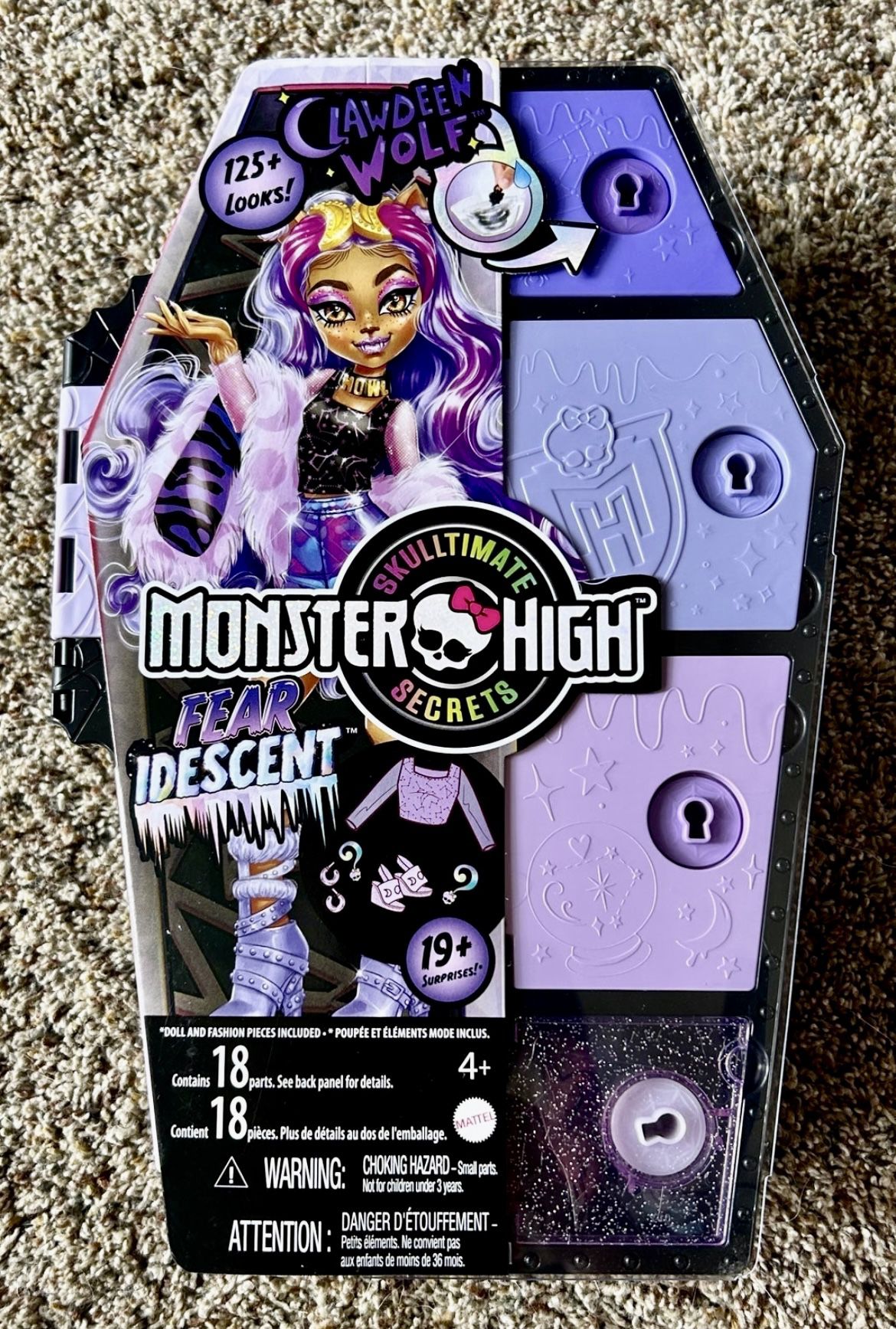 Monster High Skulltimate Secrets Fearidescent Clawdeen Wolf Doll NEW!