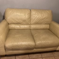 Leather Loveseat 