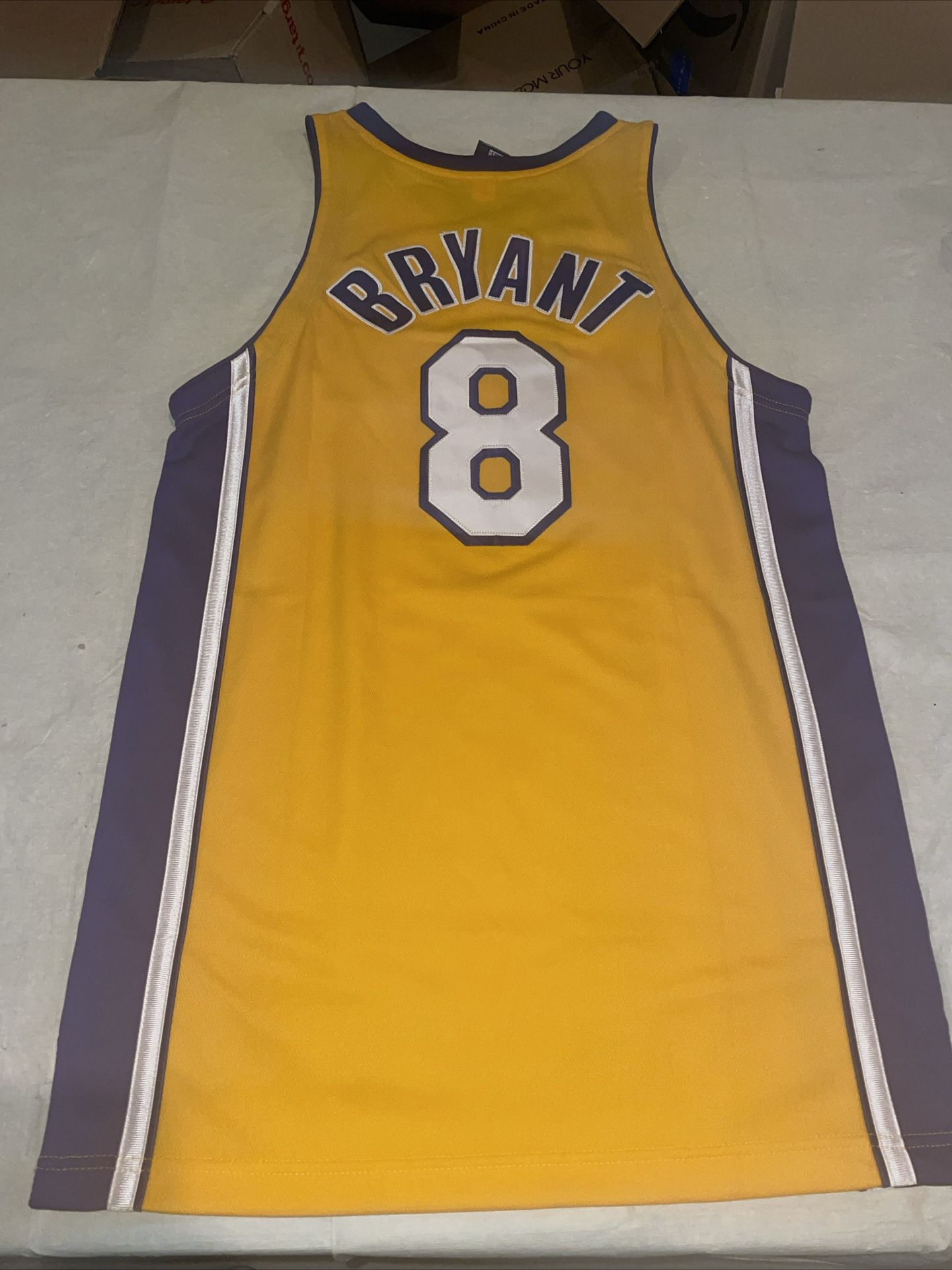 Nwt Authentic Kobe Bryant Reebok Los Angeles Lakers Jersey Mens 40 SEWN Yellow