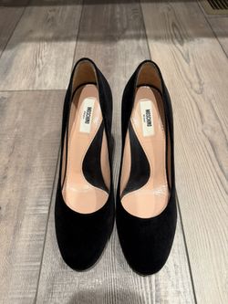 Moschino Black Velvet Heel