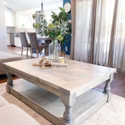 Custom coffee table farmhouse Wood  Modern Rustic Center Oval Set End Table Side Table  Storage Monastery Set Chest  Restoration hardware Carpenter