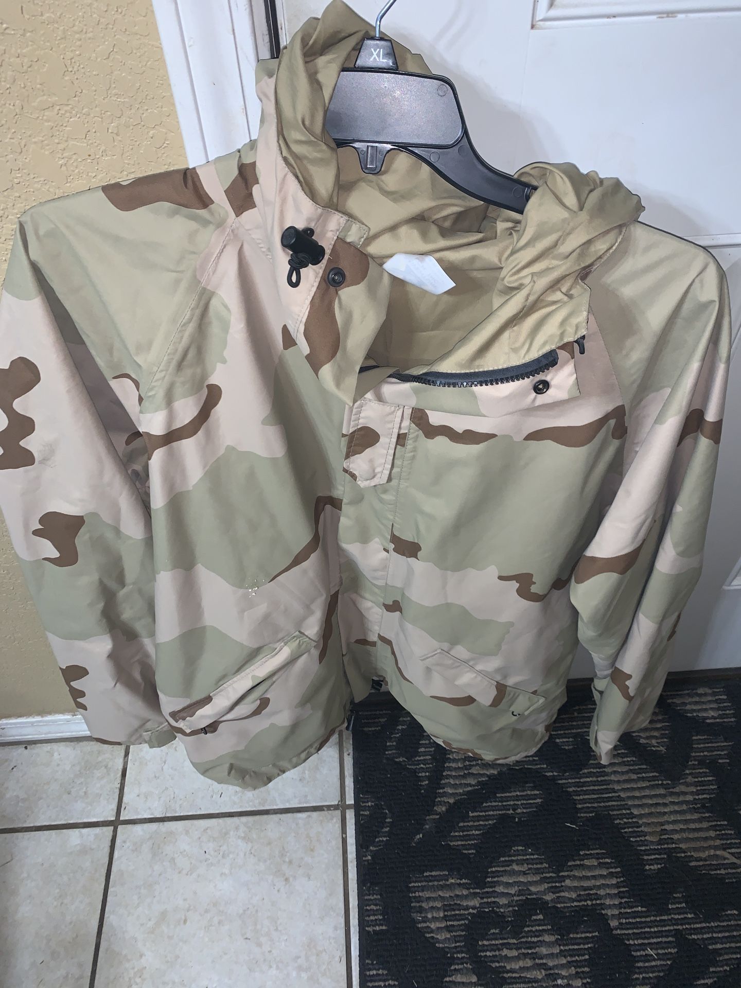 New Military Issue Adventure Tech Gore-Tex Desert Camo Parka Jacket XL