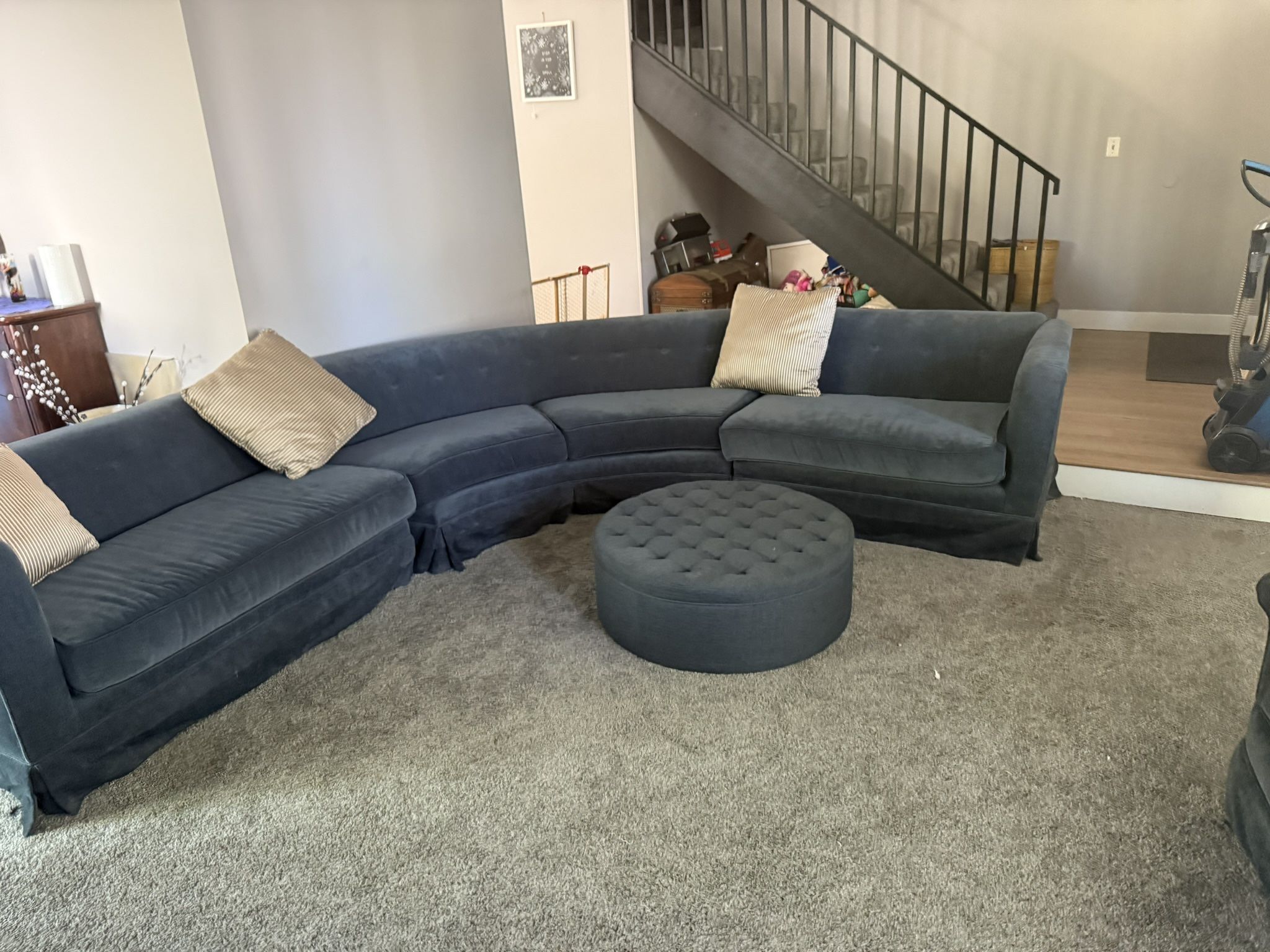 Blue Sectional Sofa- Best Offer Must Go!
