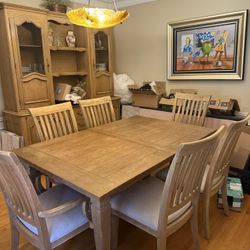 Extendable Rustic Dining Table Set