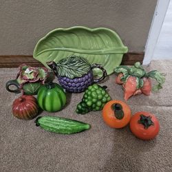 Ceramic Fruit/Vegetable Decor 