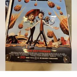 CLOUDY WITH A CHANCE OF MEATBALLS great original 27x40 D/S movie poster 2009