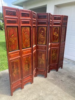 RARE handmade Circa 1940s custom Chinese wooden room divider