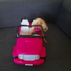 Barbie Jeep And Barbie Doll 