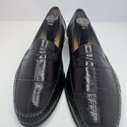 Adolfo Classic Brown Leather Loafers Size 10M