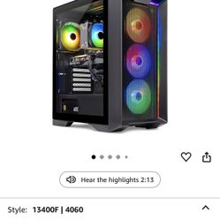 Gaming PC with monitor, keyboard, and speakers Included
