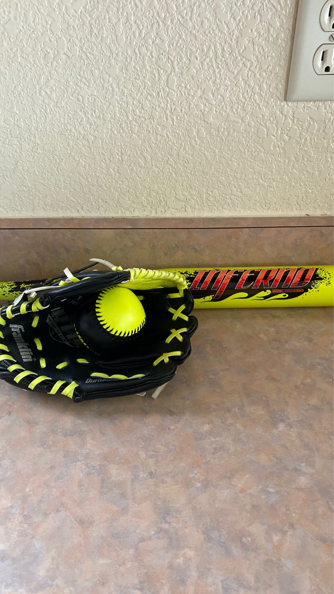 Bat, Baseball and Glove