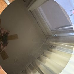 Modern Round Black Table – Metal Eiffel Base (Accent/Dining)