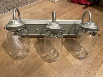 Mason Jar Trio Vanity Light