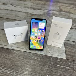 iPhone 12 128GB Unlocked W/ New Air Pods Pro And Fast Charger 