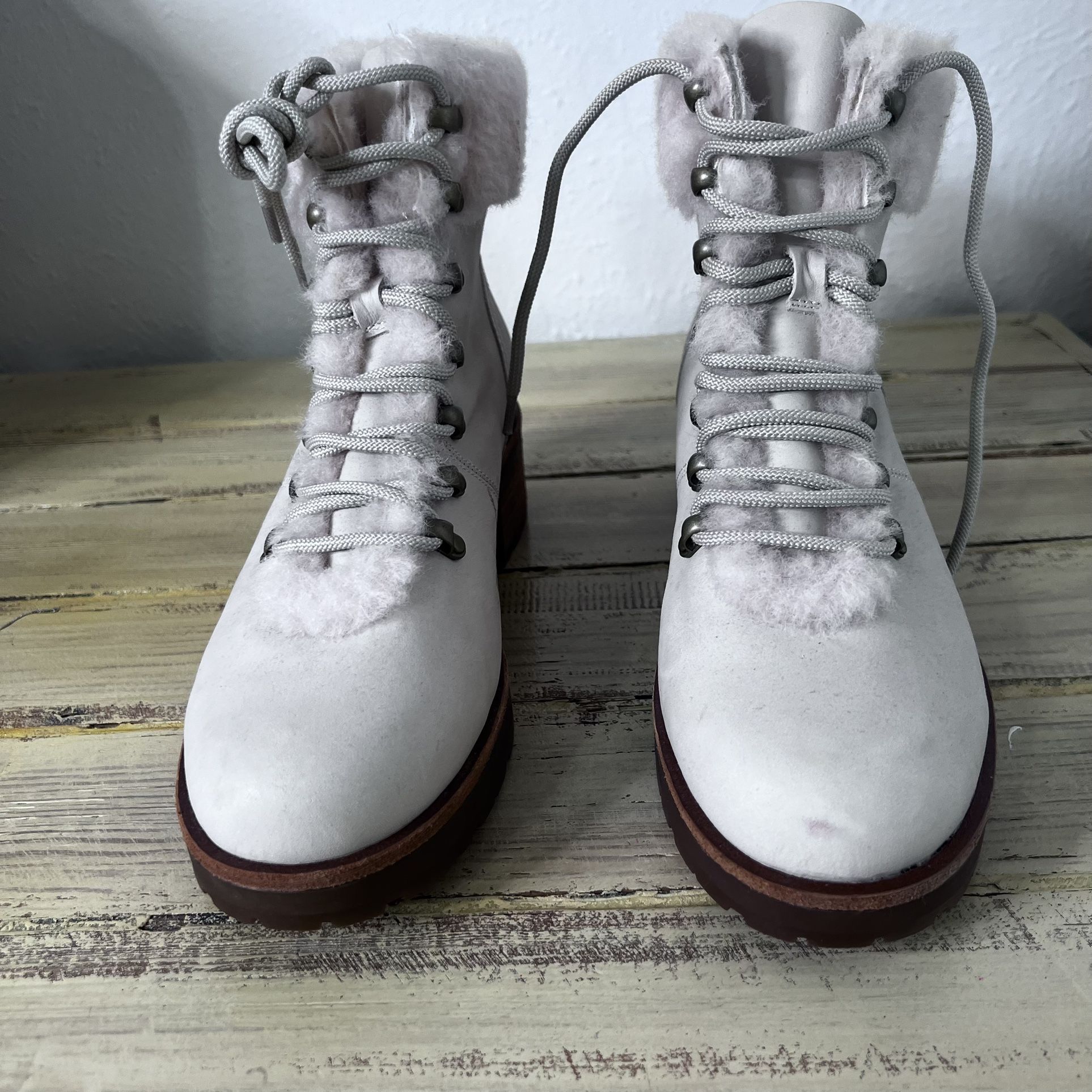 Kork-Ease Winter & Rain  Lace Up Boot Women's Sz 9.5 M Cream Fog NWOT 