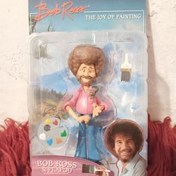 Bob Ross pink shirt figure
