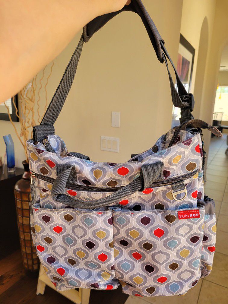 Skip Hop Duo Signature Diaper Bag, Multi Pod Multi-Colored