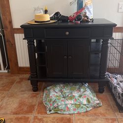 Black Buffet Table