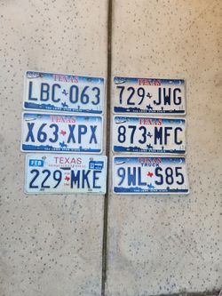 Texas license plate