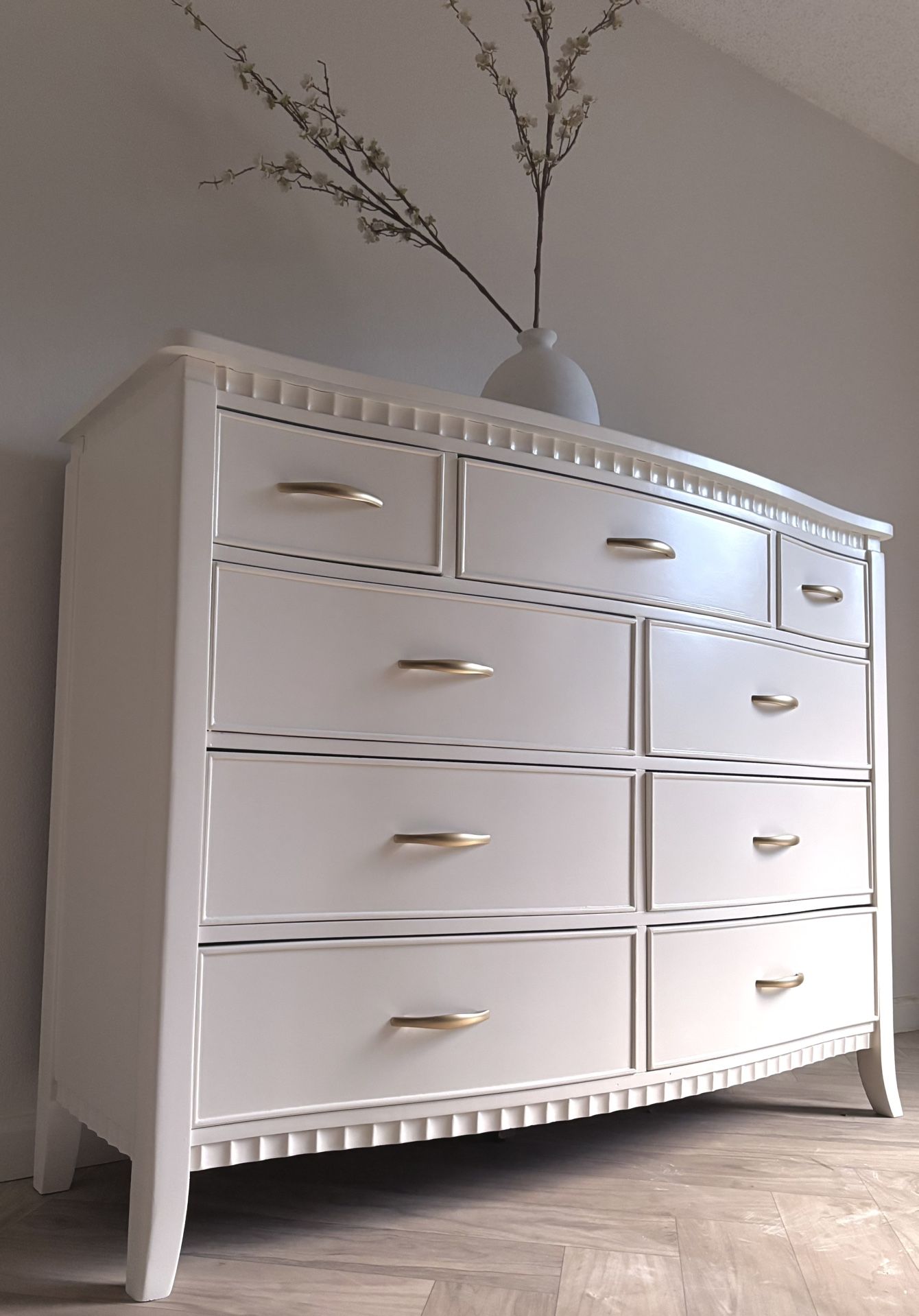 Dresser/Ivory-Off White Dresser/Credenza/Buffet/Sideboard/Coastal/Beach/Console Table/TV Stand/Modern Dresser