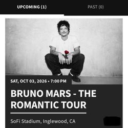 Bruno Mars The Romantic Your Tickets