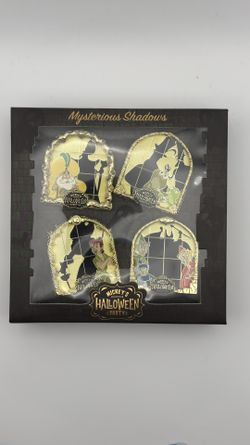 Disney Mickeys Halloween Party Mysterious Shadows 4 Pin Set LE /1000 NEW