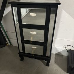 Glass Night Stand 3 Drawer $50