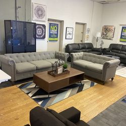 Grey Sofa And Love Seat