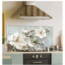 Brand New Tempered Glass Kitchen Backsplash 