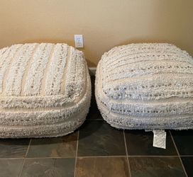 Decorative Floor Poufs / Lounge Cushions Set of 2