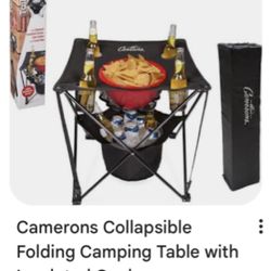 New Portable Tailgating Table With Insulated Cooler!
