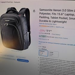 Samsonite Xenon 3.0 Slim Laptop Backpack 