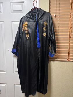 Men’s kimono set long embroidered robe and pants