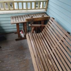 Porch Swing And End Tables 