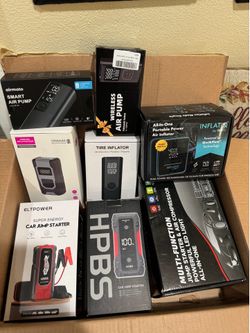 New Jump Pack/ Jump Starter/ Portable Air Compressor / power bank/ flashlight . Emergency kit