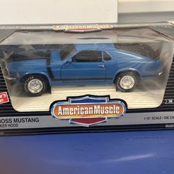 Ertl American Muscle 1970 Ford Boss 302 Mustang 1:18 Blue Diecast Car New in box