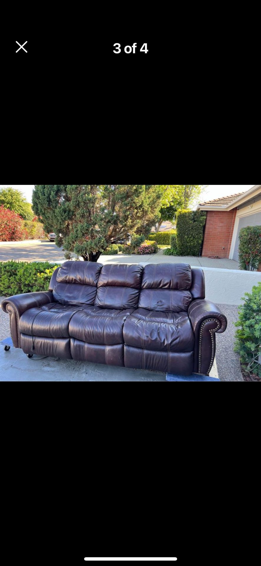 Couch And Recliner Electric Leather 