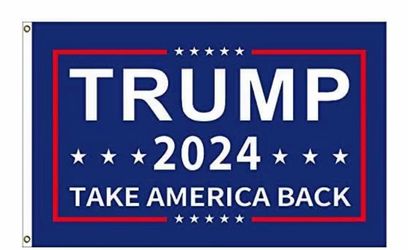 Trump 2024 Flag - Take America Back Flag Indoor Outdoor Banner Bule By 3x5ft new in bag $3