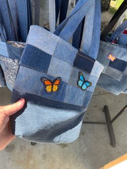 Hand made denim purses