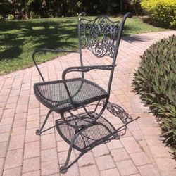 Rare Antique Russell Woodard Outdoor Patio Armchair / Indoor / Outdoor Accent Chair  