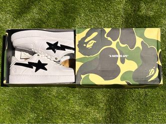 BAPE A Bathing Ape Bapesta White Sneakers