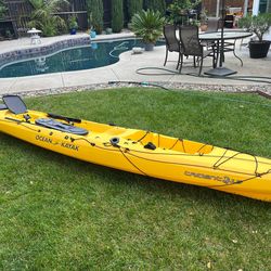 Ocean Kayak Trident 15 • Rudder • Rigged for Fishing