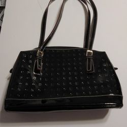 Arcadia Genuine Patent Leather Bag Made In Italy black