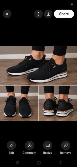 Michael Kors MK Black Gold Sneakers