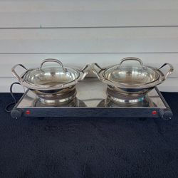 Wolfgang Puck Bistro Collection Double Burner 5 Piece Buffet Set CCDB0010